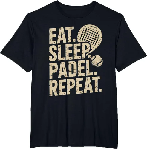 Vista 77 de Camiseta Eat Sleep Padel Repeat Padel Jugador de Tenis