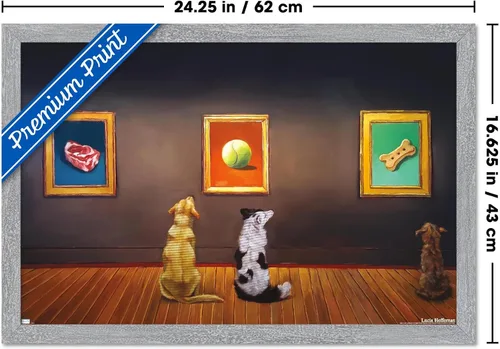 Vista 53 de Trends International Lucia Heffernan Art - Póster de pared de museo del perro, 22.375 x 34 pulgadas, versión enmarcada en negro Versión con marco