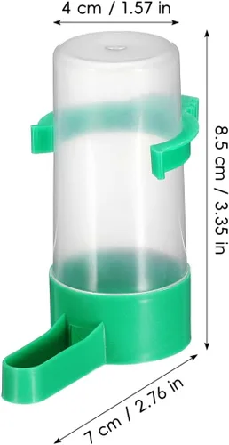 Vista 2 de VILLCASE Dispensador de agua para periquitos, plástico, fácil de instalar, transparente, adecuado para múltiples aves