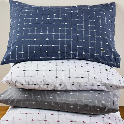 Vista 6 de Lacoste Slice - Juego de sábanas de percal 100 % algodón, 3 piezas – Fresco, marcado, mate y duradero, certificado Oeko-Tex – Estampado, Rosa Rosa