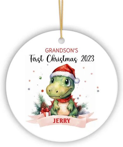 Vista 15 de Adorno personalizado de primera Navidad para nieta 2023, adorno de unicornio, personalizado para bebé, regalos de nieta, recuerdo de bebé