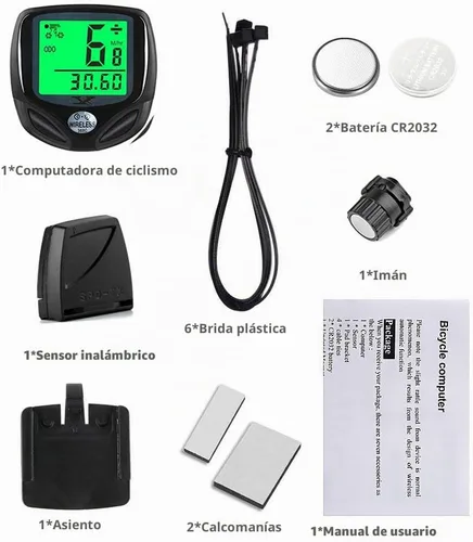 Vista 6 de SY Velocímetro y cuentakilómetros para bicicleta. Computadora inalámbrica impermeable para bicicleta con pantalla LCD y múltiples funciones de YS