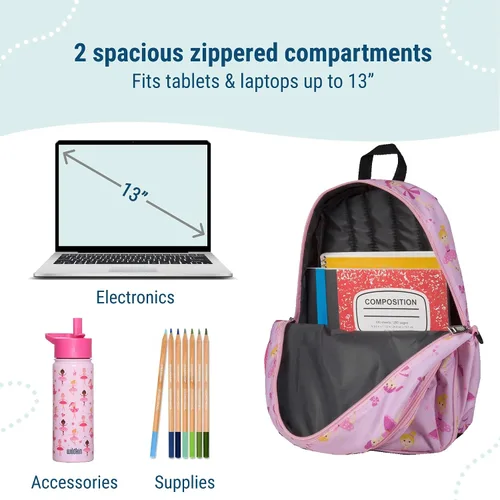 Vista 5 de Wildkin - Mochila infantil de 15 pulgadas, Viajar, Bailarina
