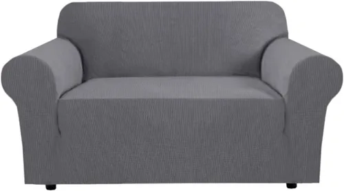 Vista 52 de H.VERSAILTEX Funda elástica para sofá, fundas suaves para muebles de 3 cojines, con tela jacquard gruesa a cuadros con parte inferior elástica, sofá