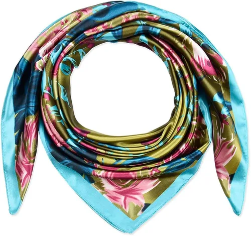 Vista 49 de corciova - Bufanda cuadrada grande para mujer, diadema sedosa para cabello rizado, lazo para dormir por la noche, bandana a la moda, 35 x 35