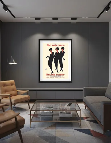 Vista 7 de The Supremes - 1965 Lincoln Center Philharmonic Hall Concert - Vintage Music Poster by Joe Eula c.1965 - Master Art Print (Unframed) 6in x 9in