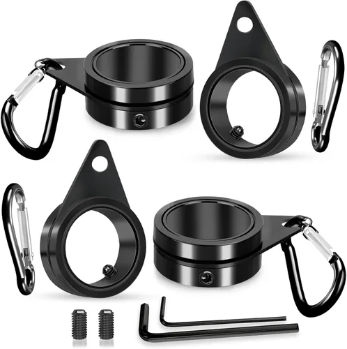 Vista 11 de Anillos giratorios de asta de bandera de 1 pulgada, clips giratorios de aleación de aluminio anti-envoltura de 360°, anillos giratorios de montaje