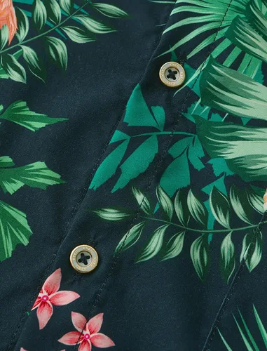 Vista 122 de KYKU - Camisa hawaiana funky para hombre, ropa tropical para vacaciones en Palm Beach