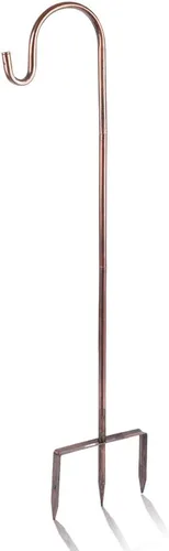 Vista 10 de EXCMARK - Gancho de pastor de altura ajustable de 81/61/41 cm y 1,3 cm de grosor. Úsalo en bodas, para colgar luces solares, linternas, comederos