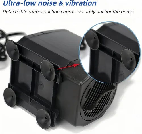 Vista 3 de Bomba de agua sumergible de 30 W, 550 GPH 7.2 pies de elevación para acuario, fuente de pecera, bomba de agua, fuente ultra silenciosa, bomba
