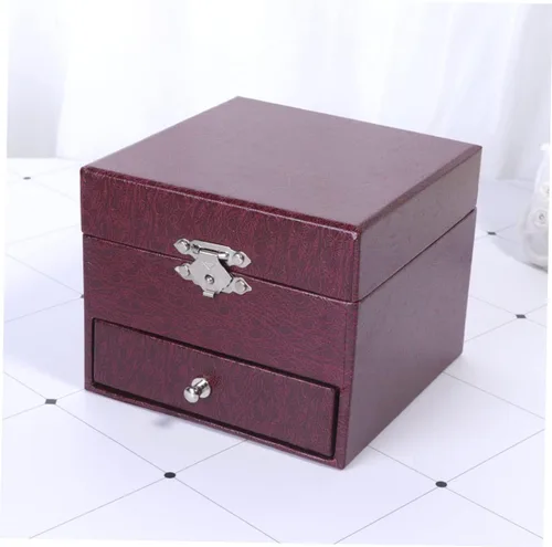 Vista 3 de BESTOYARD Caja de joyería musical para niños, organizador de almacenamiento para juguetes, contenedor de almacenamiento de joyas para niños