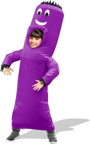 Vista 8 de Child Air Dancers Inflatable Tube Man Costume Rojo