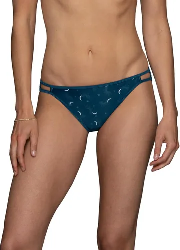 Vista 127 de Vanity Fair Bragas de bikini con tira para mujer, Illumination, con elástico sedoso y ribete de satén Paquete de 3 Negro (Midnight Black)