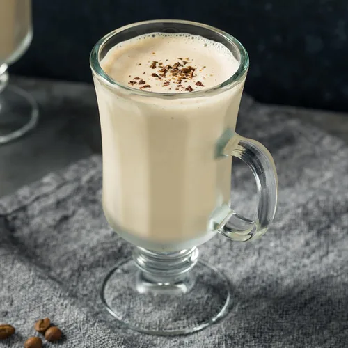 Vista 8 de PARNOO Tazas de café irlandesas, 8 onzas con mango y base de tallo con pies, vasos transparentes para té, café y chocolate caliente, juego de 4