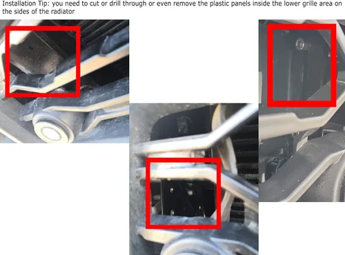 Vista 6 de iJDMTOY Barra de luz LED de 20 pulgadas para montaje en rejilla inferior compatible con Dodge RAM 2500 3500 2020 en adelante, incluye barra de luz