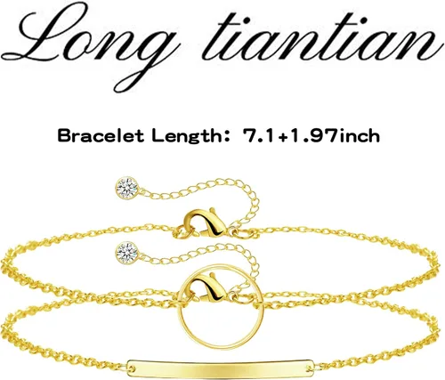 Vista 94 de Long tiantian Pulsera de oro gruesa para mujer, pulseras de oro delicadas, pulseras para mujer, pulseras apilables de eslabones de cadena
