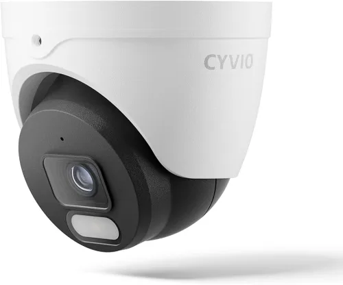 Vista 9 de Sistema de cámara de torreta PoE 4K, carcasa metálica, NVR HDD de 2 Blanco suave