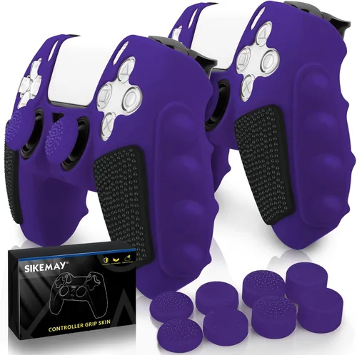 Vista 12 de SIKEMAY Anti-Slip PS5 Controller Skin, Soft Thicken Non-Slip Studded Silicone Gel Grip Protective Cover Case for PlayStation 5 Controller Grip, 2