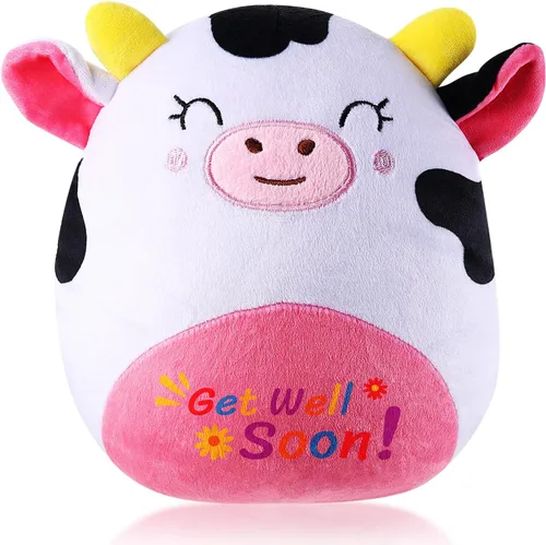 Vista 8 de Almohada de peluche con diseño de gato y vaca, regalo de condolencias, regalo de regalo para niños, niñas y mujeres (gato)