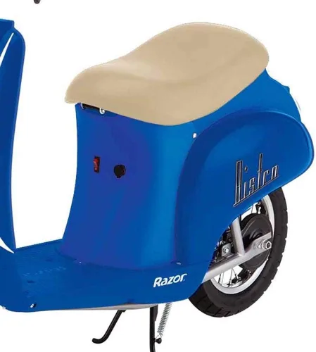 Vista 6 de Razor Pocket Mod - Patinete de motor eléctrico en miniatura Euro 24V 250W, color blanco y azul (paquete de 2) - Velocidades de hasta 15 MPH