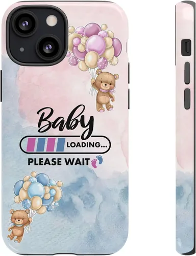 Vista 5 de Cute Baby Loading Phone Case for iPhone Models and Variants - Sweet Maternity Phone Cover for Pregnancy Reveal or Baby Shower