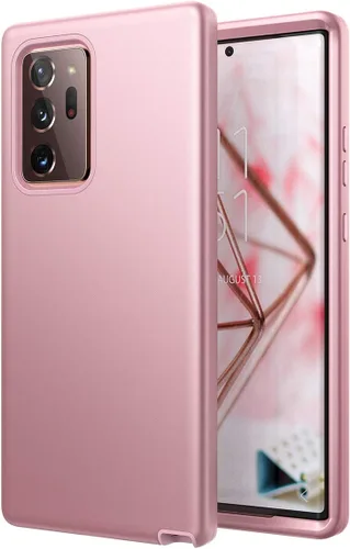 Vista 8 de WeLoveCase Galaxy Note 20 Ultra Clear 3 en 1 Carcasa Completa de Cuerpo Entero Resistente a Prueba de Golpes con Parachoques de TPU, 6.9 pulgadas
