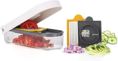 Vista 25 de Prepworks de Progressive Dicer Spiralizer Veggie Chopper, Blanco