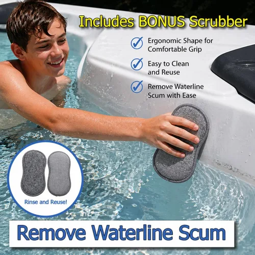 Vista 6 de The Skimmie Scoop - Espumador de mano patentado con red de malla fina para spa, bañera de hidromasaje, inmersión fría y limpieza de piscinas