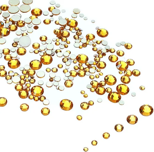 Vista 13 de LolliBeads Piedras redondas de resina para uñas con parte trasera plana y cristales acrílicos.