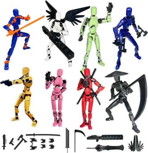 Vista 11 de Juego de Figuras de Acción T13 – (Ensambladas) Figura de Acción Impresa en 3D, Figura de Acción Titan 13, Muñeco Móvil Multiarticulado 13, Figura