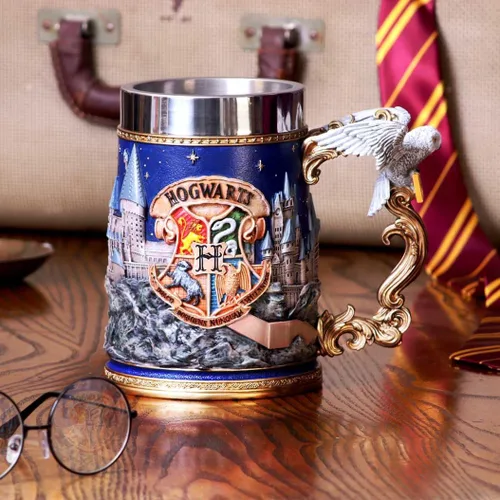 Vista 7 de Nemesis Now Jarra coleccionable de Harry Potter Hogwarts con licencia oficial de 6.1 in, color azul