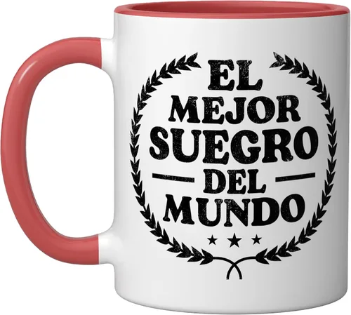 Vista 5 de El Mejor Suegro del Mundo - Taza de cerámica con humor divertido para suegro español, color negro y blanco