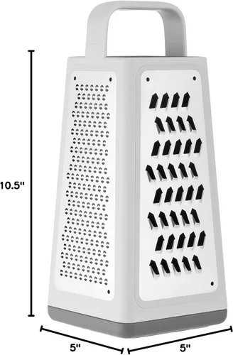 Vista 10 de ZWILLING Z-Cut Tower - Rallador multifuncional de caja, tecnología de rejilla más rápida, rallador de queso, rallador de ajo, rebanador, rallador