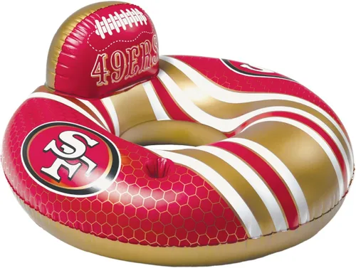 Vista 13 de BigMouth 42” Inflatable Pool Floats Officially Licensed NFL Fan Gear Merchandise Back Support Inner Tube for Adults and Teens