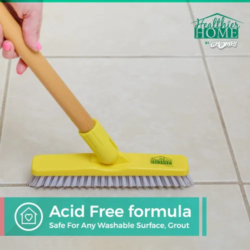 Vista 5 de CHOMP! Paquete limpiador de lechada, incluye cepillo de lechada, refresca la lechada y elimina manchas en suelos de baldosas y paredes de baño
