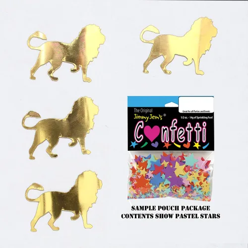 Vista 3 de Confeti Lion Gold - 4 bolsas de media onza (2 onzas) #9422 Q02 Oro