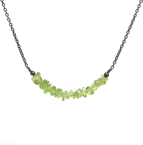 Vista 12 de Gempires - Collar de barra de chips naturales, cristales curativos de energía, regalo de cumpleaños, regalo para ella, joyería de piedras preciosas