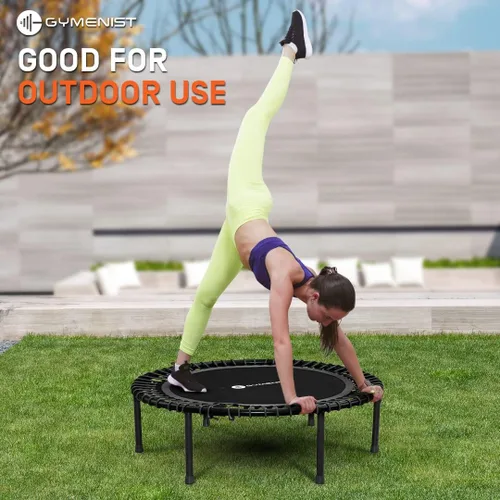 Vista 5 de Trampolín de fitness para adultos y niños, trampolín de ejercicio de rebote interior para entrenamiento, fitness para entrenamiento de rebote