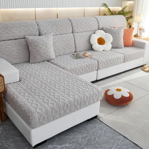 Vista 12 de Funda de almohada universal para sofá, 18 x 18 pulgadas, fundas de almohada resistentes al desgaste, funda de almohada elástica gruesa para sofá
