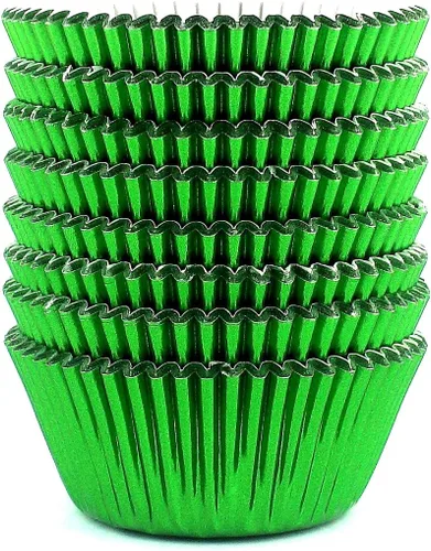 Vista 13 de Cajas negras de la caja de la magdalena de la hoja del Año Nuevo que hornea las tazas de papel 200 PC