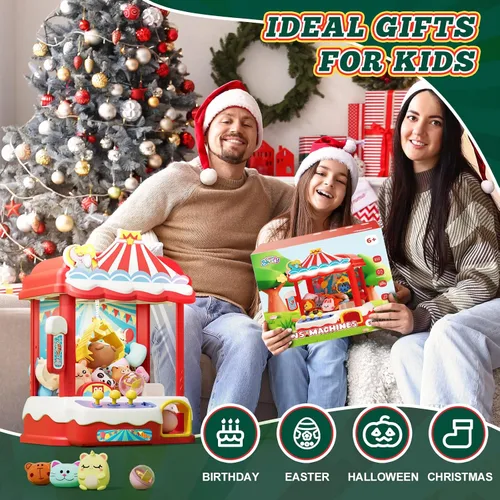 Vista 7 de Máquinas de Garras Skirfy para Niños y Adultos con 30 Premios Mini y Sonidos Ajustables, Juguetes Dispensadores - Máquinas Expendedoras Perfectas