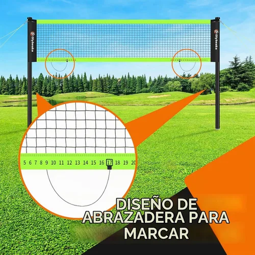 Vista 3 de 12ft Badminton Net Set for Backyard Easy Setup & High Stable