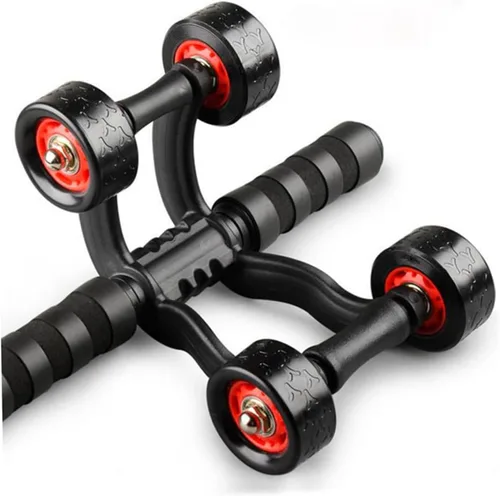 Vista 7 de Paquete de 2 rodillos abdominales de 4 ruedas para ejercicios abdominales para abdominales, entrenador de entrenamiento de núcleo, ejercicios