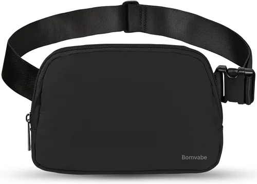 Vista 9 de Cangurera cruzada para mujer, mini bolsa para cinturón de 1 litro con correa ajustable de 32 a 51 pulgadas, bolsa de cintura pequeña para viajes