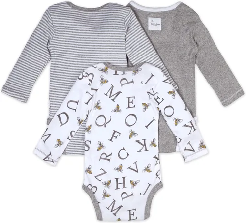 Vista 2 de Burts Bees Baby baby-girls Bodysuits 3-pack Long Short-sleeve One-pieces 100 Organic Cotton