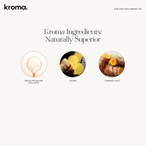 Vista 4 de Kroma - Caldo de hueso de pollo de 24 quilates, mezcla de polvo sin lácteos y gluten con colágeno, proteínas, cúrcuma, jengibre, 7 paquetes + caldo