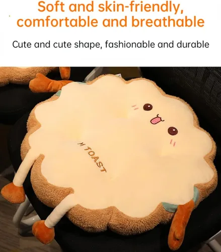 Vista 2 de Cama para mascotas, cojín en forma de tostada, cojín para gatos elevado y grueso, cojín para gatos y perros, cojín creativo para gatos y perros