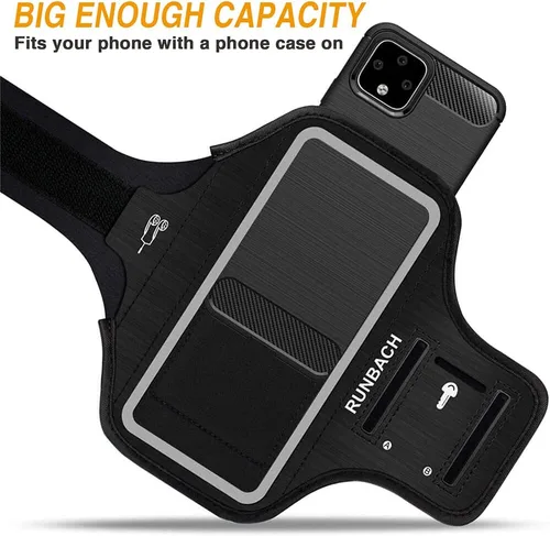 Vista 6 de Brazalete para correr para Google Pixel 10/10 Pro/10a/9/9 Pro/9a/8/7/6/6 Pro/5a/4XL/3a XL/3 XL, estuche de ejercicio para correr con ranura