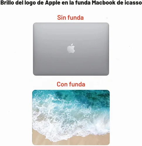 Vista 6 de iCasso - Funda para MacBook Air de 13 pulgadas 2020 M1 A2337 Beach Playa