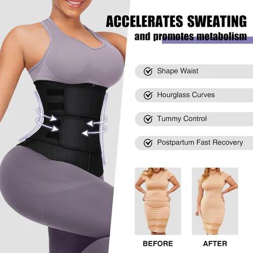Vista 4 de FeelinGirl Latex Waist Trainer for Women Tummy Control Shapewear Waist Cincher Hourglass Body Shaper Workout 25-Steel Bones